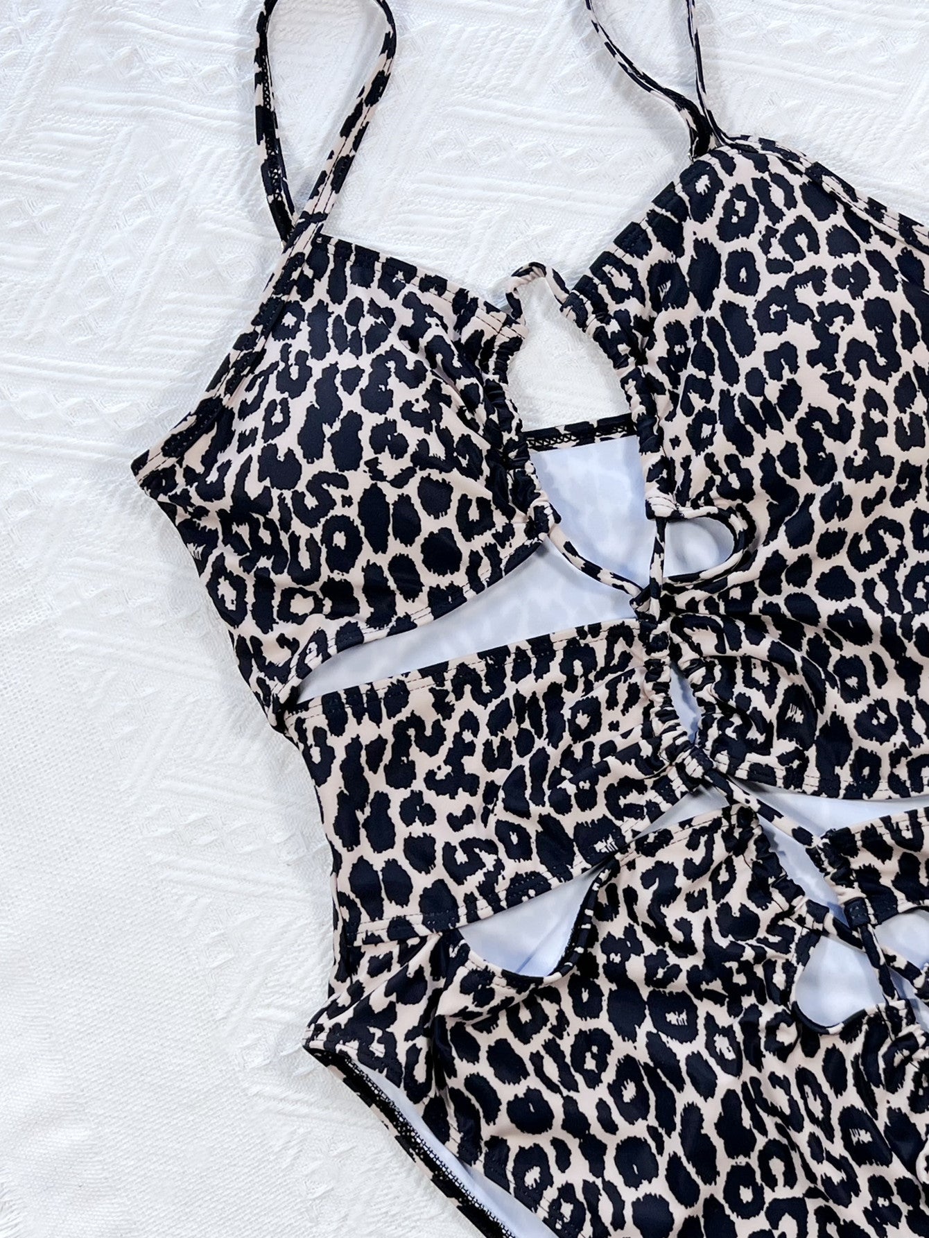 Leopard Cutout One-Piece Swimsuit