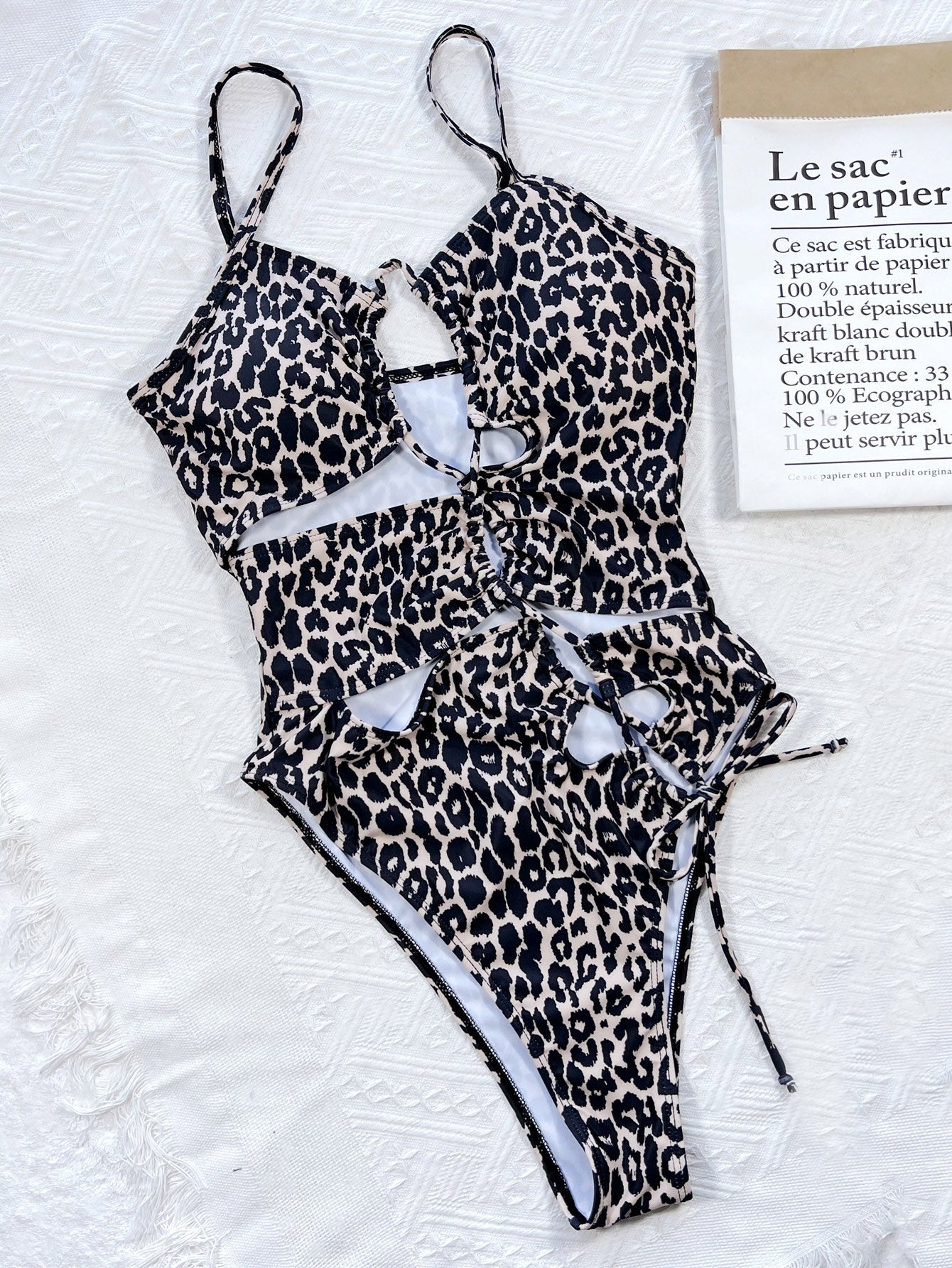 Leopard Cutout One-Piece Swimsuit